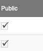 Indicator for public review in Table View.