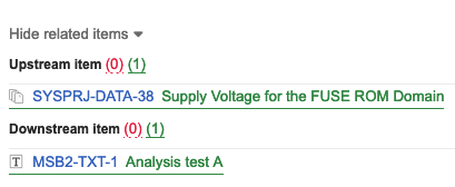 Upstream and downstream items show changes indicated by color and formatting.