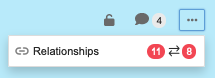 In Document View, the horizontal ellipses is highlighted; selecting it opens the action menu.