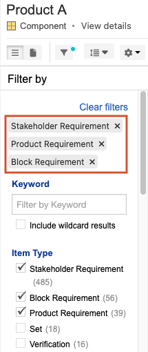 Under Filter by, the page displays all applied filters.