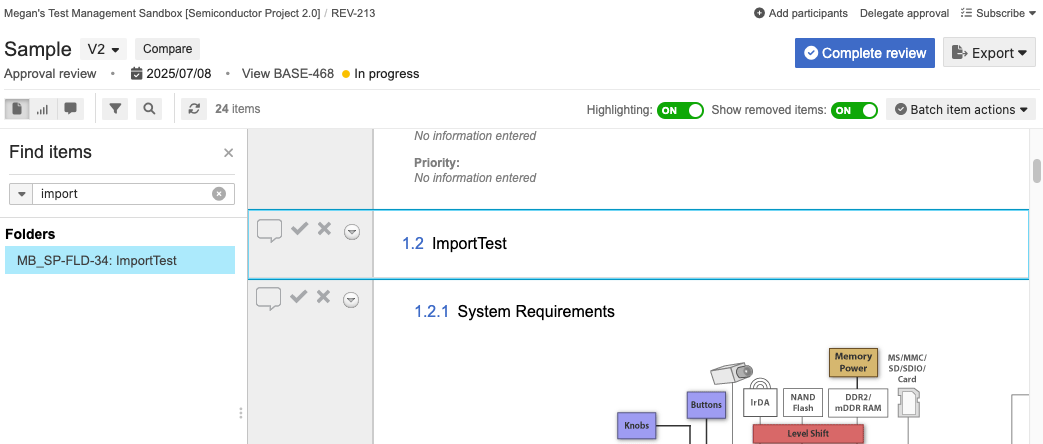 Refine your search in the Find items panel.