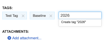 Use the available field to name the tag and press Enter.