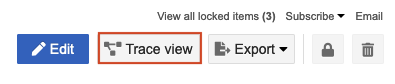 Trace View in the details panel toolbar is highlighted.